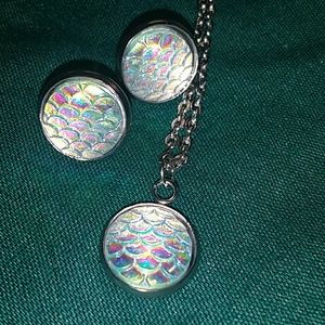 Beautiful handmade clear mermaid dragon scales set